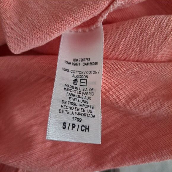 Splendid Women's Flutter Shor Sleeve Salmon Pink Cotton Short Vacation Dress S - Picture 6 of 9